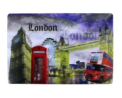 Dekoratif Vintage Metal Pano London Tema 20x30 - T-BEK