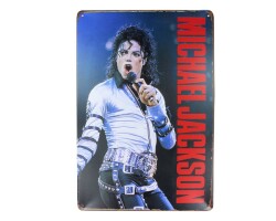 Dekoratif Vintage Metal Pano Michale Jackson 20x30 - T-BEK