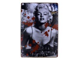 Dekoratif Vintage Metal Pano Monroe 20x30 - T-BEK