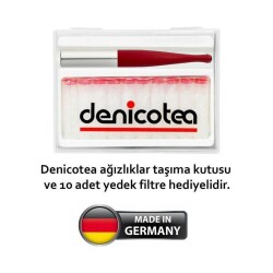 Denicotea 20283 Ejectör Filtreli Sig. Ağızlığı Kırmızı/Krom - DENİCOTEA (1)