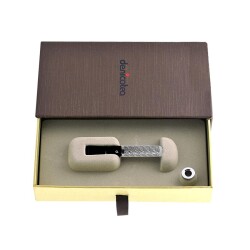 Denicotea 25007 Karbon Filtreli 6-9mm Lüks Slim Sig.Ağızlığı Karbon Silver - DENİCOTEA (1)