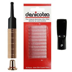 Denicotea 25008 Karbon Filtreli 6-9mm Lüks Slim Sig.Ağızlığı Rose - 3