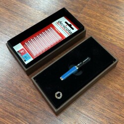 Denicotea 25012 Karbon Filtreli 6-9mm Lüks Slim Sig.Ağızlığı Mavi Karbon - DENİCOTEA (1)