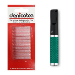 Denicotea 25013 Karbon Filtreli 6-9mm Lüks Slim Sig.Ağızlığı Yeşil Karbon - 3