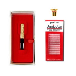 Denicotea Nice 25100 Karbon Filtreli 5-6-7-9mm Extra Slim Lüx Ağızlık Sandalwood - DENİCOTEA (1)