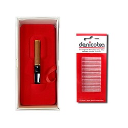 DENİCOTEA - Denicotea Nice 25101 Karbon Filtreli 9mm Lüks Sig.Ağızlığı Maun (1)