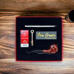 Don Gusto Gül Ağacı 9mm Pipo Seti Kıvrık Model 2 - 2