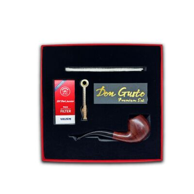 Don Gusto Gül Ağacı 9mm Pipo Seti Kıvrık Model 4 - 1