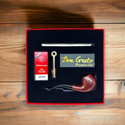 Don Gusto Gül Ağacı 9mm Pipo Seti Kıvrık Model 4 - 2