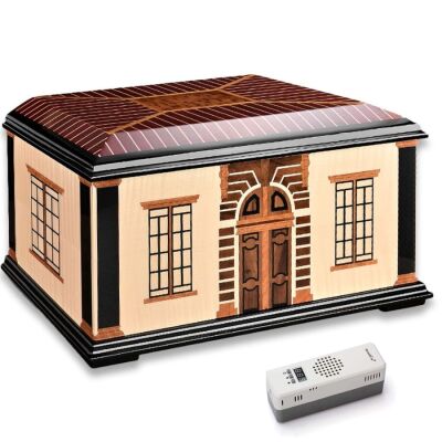 Elektronik Nemlendiricili Humidor Puro Kutusu Küba Evi Tasarımlı - 1