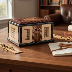 Elektronik Nemlendiricili Humidor Puro Kutusu Küba Evi Tasarımlı - CigarLoong (1)