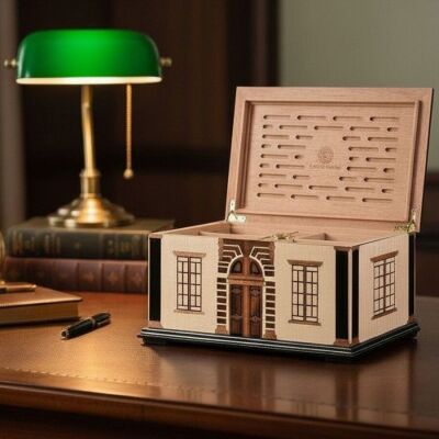 Elektronik Nemlendiricili Humidor Puro Kutusu Küba Evi Tasarımlı - 3