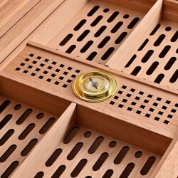 Elektronik Nemlendiricili Humidor Puro Kutusu Küba Evi Tasarımlı - 4