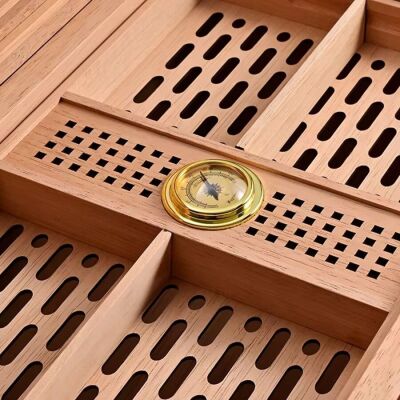 Elektronik Nemlendiricili Humidor Puro Kutusu Küba Evi Tasarımlı - 4