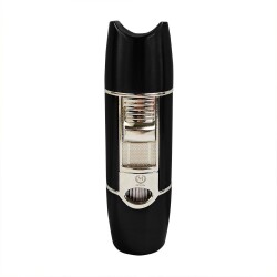 F60 3 Pürmüz Alev Delicili Sehpalı Puro Çakmağı Siyah - Myon Paris