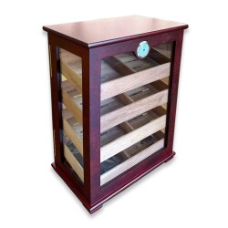 Gastro Camlı 4 Raflı Puro Kutusu Humidor Kabinet Kahve 200's - SİKARLAN