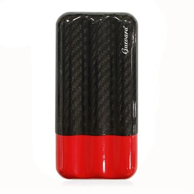 Guevara Karbon Fiber Puro Kılıfı Kırmızı/Siyah 3lü (60Ring) - 1