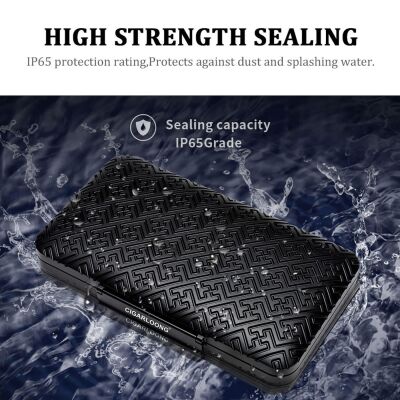 Guevara Fnd Aluminyum İçi Sedir Puro Taşıma Çantası Siyah 5li - 3