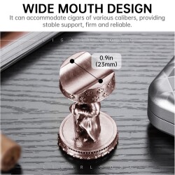 Guevara Oturan Şövalye Metal Puro Standı Sehpası Bronz - CigarLoong (1)