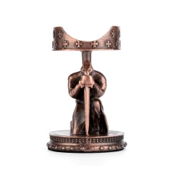 Guevara Oturan Şövalye Metal Puro Standı Sehpası Bronz - CigarLoong