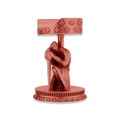 Guevara Oturan Şövalye Metal Puro Standı Sehpası Bronz - 1