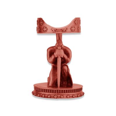 Guevara Oturan Şövalye Metal Puro Standı Sehpası Bronz - 2