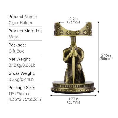 Guevara Oturan Şövalye Metal Puro Standı Sehpası Gold - 4