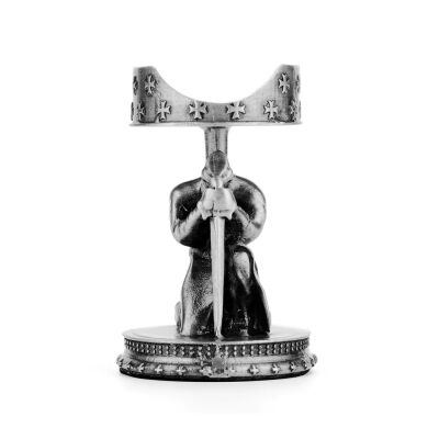 Guevara Oturan Şövalye Metal Puro Standı Sehpası Silver - 1