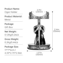 Guevara Oturan Şövalye Metal Puro Standı Sehpası Silver - 4