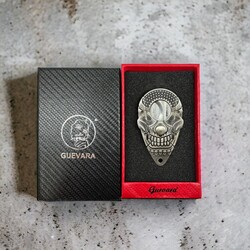 Guevara Skull Desen Kelebak Model Puro Kesici Silver (60 Ring) - Thumbnail