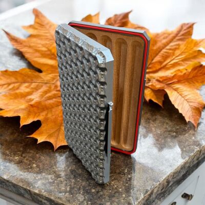 Guevara Stone Aluminyum Sedir Puro Taşıma Çantası Silver 5li - 2