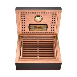 Guevara Karbonfiber Humidor Puro Kutusu Siyah 40s - GUEVARA (1)