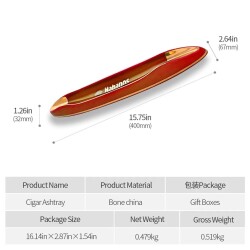 Habanos Lüks Seramik Puro Küllüğü 2li Kırmızı 40cm - 3
