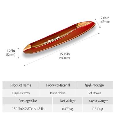 Habanos Lüks Seramik Puro Küllüğü 2li Kırmızı 40cm - 3