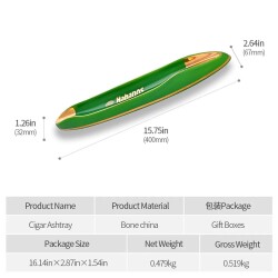 Habanos Lüks Seramik Puro Küllüğü 2li Yeşil 40cm - 3