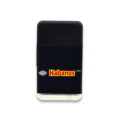 Habanos Plastik Jet Alev Puro Çakmağı Siyah - 1