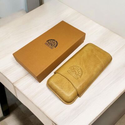 H.Upmann Baskılı Deri Puro Kılıfı 3lü Taba (64Ring) - 4