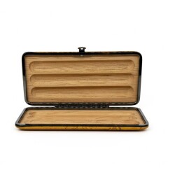 İtalian Story Sedirli Deri Puro Taşıma Çantası Sarı 3lü 58 Ring - CigarLoong (1)