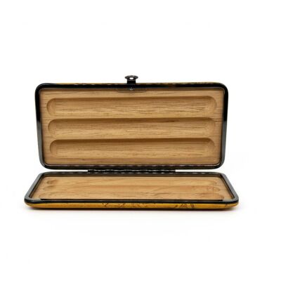 İtalian Story Sedirli Deri Puro Taşıma Çantası Sarı 3lü 58 Ring - 2