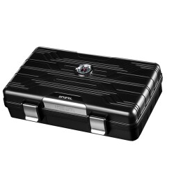 Jifeng Seyahat Tipi Puro Kutusu Humidor Parlak Siyah(10Cigar) - Jifeng