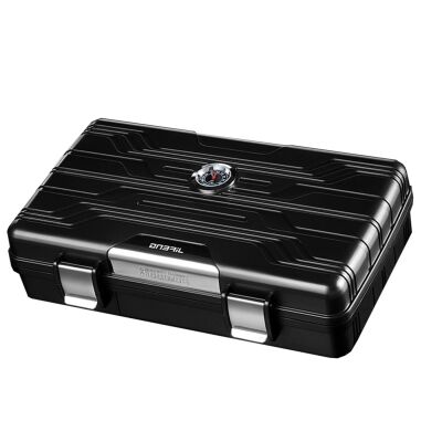 Jifeng Seyahat Tipi Puro Kutusu Humidor Parlak Siyah(10Cigar) - 1