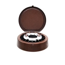 Kapaklı Metal Sigara Söndüren Küllük Crakel Kahve 13cm - Atomic