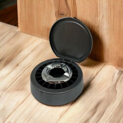 Kapaklı Metal Sigara Söndüren Küllük Crakel Siyah 13cm - Atomic (1)