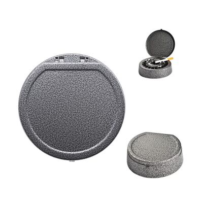 Kapaklı Metal Sigara Söndüren Küllük Crakel Siyah 13cm - 3