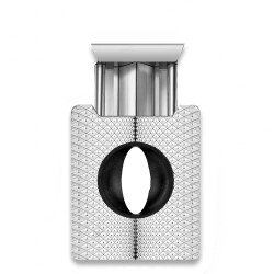 Kare Sprial Desen Metal Puro V Kesici Silver - CigarLoong (1)