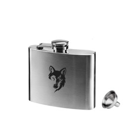 Kurt Desen Paslanmaz Çelik Cep İçki Matara Krom 5oz 150ml - ANGELO