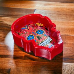 La Catrina Baskılı Melamin Sigara Küllüğü Kırmızı 11cm - Atomic (1)