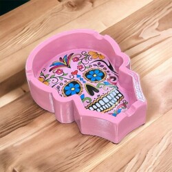 La Catrina Baskılı Melamin Sigara Küllüğü Pembe 11cm - Atomic (1)