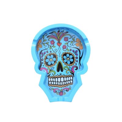 La Catrina Baskılı Melamin Sigara Küllüğü Turkuaz 11cm - 1