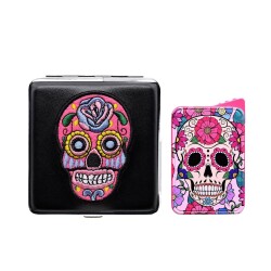 La Catrina Sigara Tabaka ve Çakmak Seti Pembe - Atomic